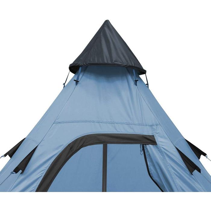 Намет your GEAR Lido Tipi для 3-4 осіб, кемпінговий з підлогою, захистом від комах, висока стеля, пірамідальний, UV 50+, водостійкість 5000 мм, для фестивалів