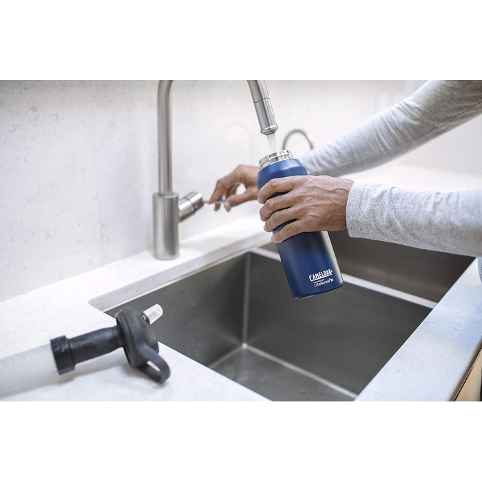 Пляшка для води CAMELBAK Eddy+ Lifestraw 1 л, чорна, універсальна, фільтр для очищення, для дорослих і підлітків