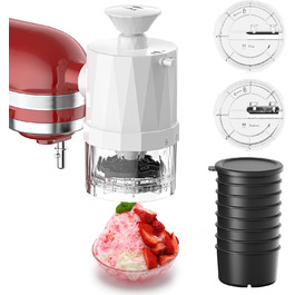Льододробарка для міксера KitchenAid, насадка-терка для льоду з 8 формами, змінні леза, шейкер для слаші, аксесуар для KitchenAid