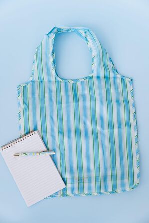 Жіноча багаторазова сумка для покупок Kate Spade New York з написом Get Carried Away, без розміру, візерунок ромашка-смуга