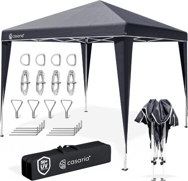 Павільйон CASARIA Capri 3x3 м складаний, водонепроникний, зимостійкий, UV 50+, з сумкою, для саду, кемпінгу, вечірок, антрацит