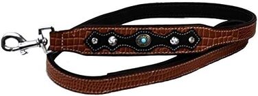 Повідок для собак MICHUR Lakota, шкіряний, коричневий, 150x2,5 см, плоский, підходить до нашийника Lakota