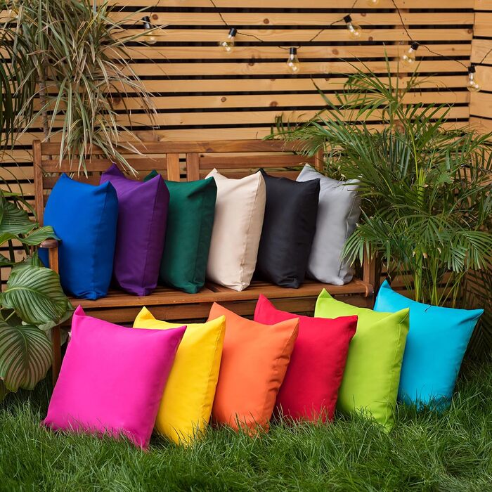 Водонепроникна декоративна подушка Gardenista для садових меблів, 45x45 см, комплект 4 шт, рожева, наповнювач з пінополіуретану, зручна для вулиці