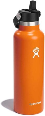 Термобутилка HYDRO FLASK 621 мл з трубочкою, вакуумна нержавіюча пляшка для води, з герметичною кришкою, для гарячого та холодного, колір Mesa