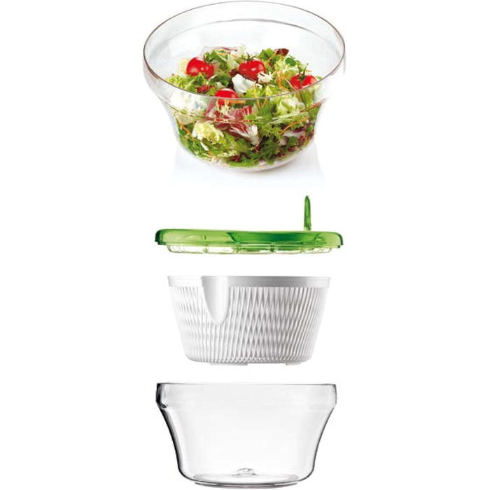 Сушарка для салату Guzzini Kitchen Active Design, 28x18 см, сіра