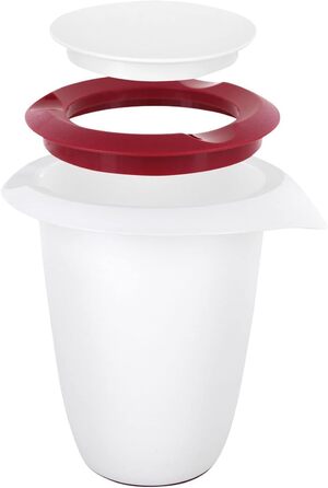 Набір для випікання Westmark: миска 2,5 л, мірний кухоль 1 л, мірна кружка 1 л, пластик, білий/червоний/прозорий