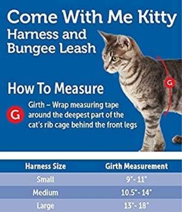Шлея та еластичний повідець для котів PetSafe Come with Me Kitty, розмір M, червоний/кранбері