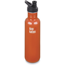 Пляшка з нержавіючої сталі Klean Kanteen з спортивною кришкою, оранжева