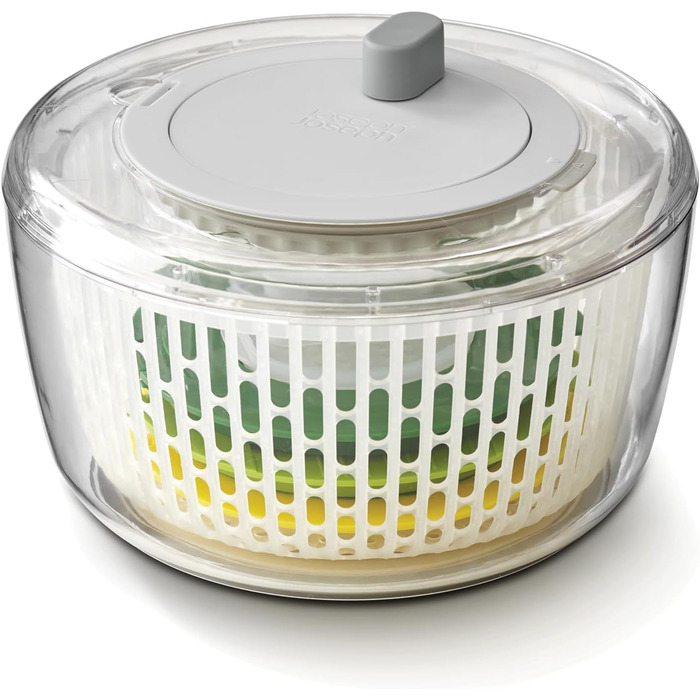 Joseph Joseph Multi-Prep – набір для приготування салату 4-в-1, салатниця з центрифугою, спіральний ніж, терка та шаткувальна насадка, компактне зберігання, мультиколор