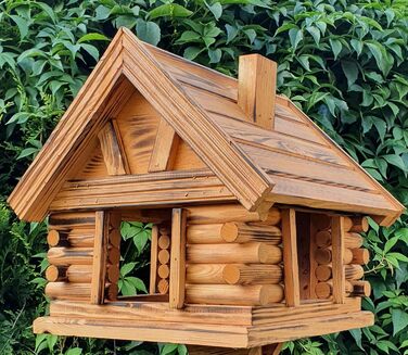 Дерев'яний годівничка для птахів VOGELHAUS, коричневий, будиночок для підгодівлі