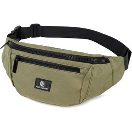 Поясна сумка Bauchtasche для чоловіків і жінок, водостійка, олива, для фестивалів, кемпінгу, спорту, подорожей та походів