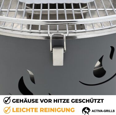 Портативний вугільний гриль ACTIVA Airbroil Premium Mini для барбекю, мобільний та компактний, з сумкою