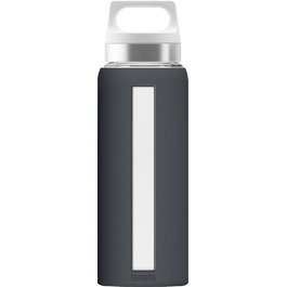 SIGG Dream пляшка для води 0.65 л, скляна, термостійка, герметична, з силіконовим чохлом, без шкідливих домішок