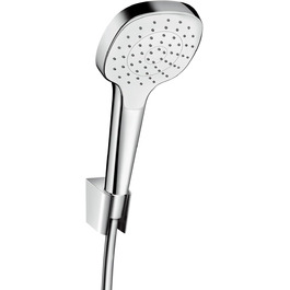 Душова лійка hansgrohe Croma Select E, 3 режими, біло-хром, з тримачем