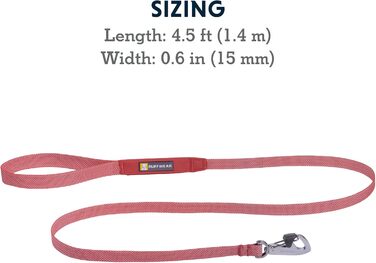 Повідок для собак RUFFWEAR Hi & Light, міцний, з інтегрованою кишенею, замком Crux-Clip, складаний, рожевий