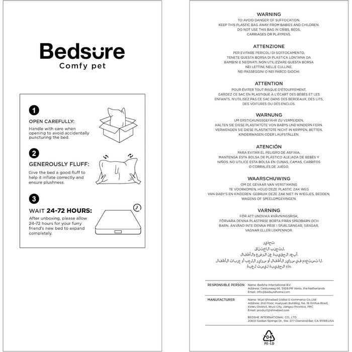 BEDSURE Ліжко для котів і собак, м'яке кругле ліжко-подушка з плюшу, чорне, Ø 80 см, L 91x91x25 см, для котів і малих собак, можна прати