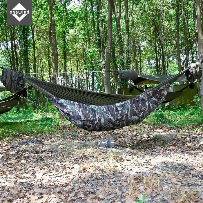 Onewind Преміум захист для гамаку Underquilt, чохол для одинарного та подвійного гамаку, міцна захисна накидка Double Skin для зимового кемпінгу, туризму та подорожей, колір OD Green (камуфляж)