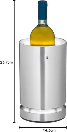Електричний охолоджувач для пляшок WMF Ambient з LED-підсвіткою, охолоджувач для вина та шампанського, охолоджуюча манжета