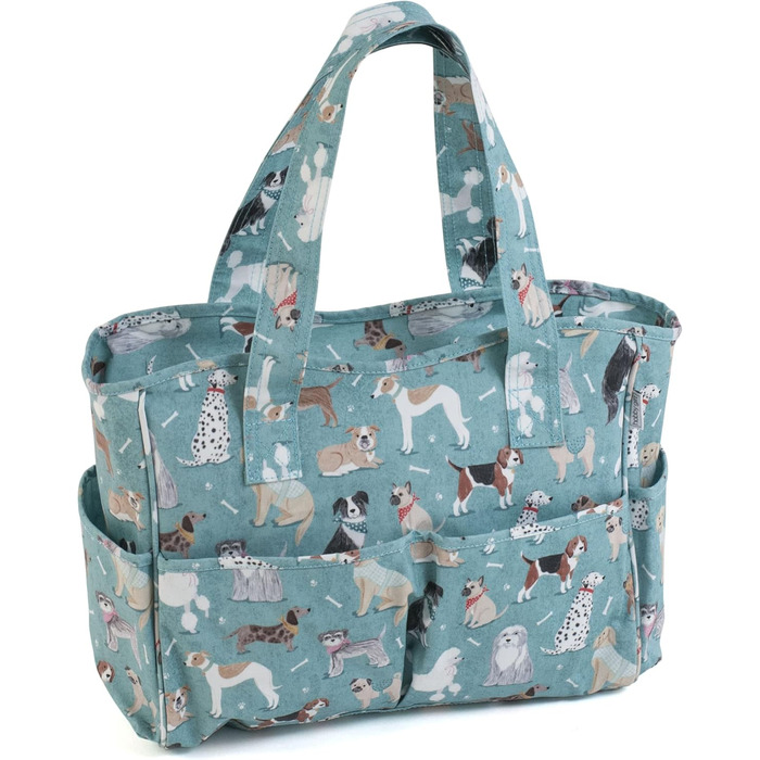 Сумка для рукоділля з бавовни Hobby Gift 13x36x31 см з малюнком собаки