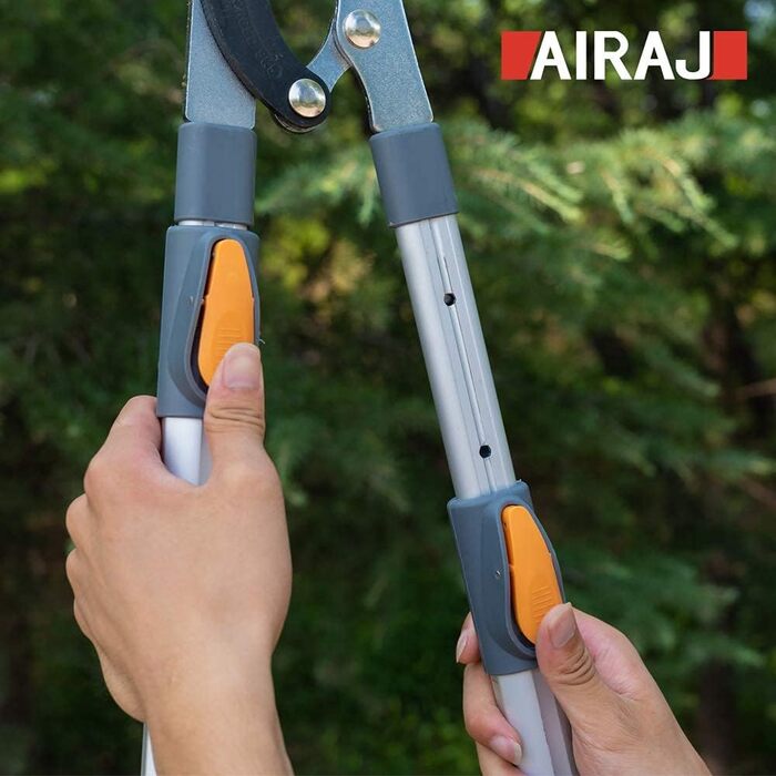 Телескопічний сучкоріз AIRAJ 70-103 см, лезо SK-5 з вуглецевої сталі, ергономічна ручка, чотириточковий важільний механізм