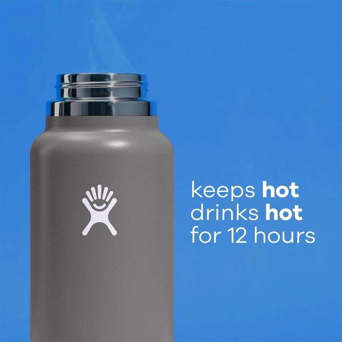 Термобутилка HYDRO FLASK 1180 мл із нержавіючої сталі для води, ізольована спортивна пляшка з герметичною кришкою Flex Cap, ремінцем, підходить для посудомийної машини, Snapper