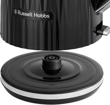 Електрочайник Russell Hobbs Eden 1,7 л, 2400 Вт, білий з нержавіючою вставкою, знімний фільтр від накипу, відкривання кришки кнопкою, індикатор рівня води, підсвічування, BPA-free, модель 27360-70
