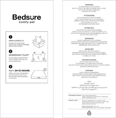 BEDSURE Ліжко для котів і собак, м'яке кругле ліжко-подушка з плюшу, чорне, Ø 80 см, L 91x91x25 см, для котів і малих собак, можна прати