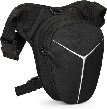 Чоловіча тактична стегнова сумка Huntvp MOLLE, водостійка, для мотоциклістів, спорту, туризму, чорна (тип-8)