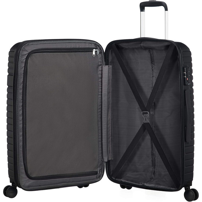 Валіза American Tourister Aero Racer Spinner 68 см, розширювана, 75,5 л, чорна