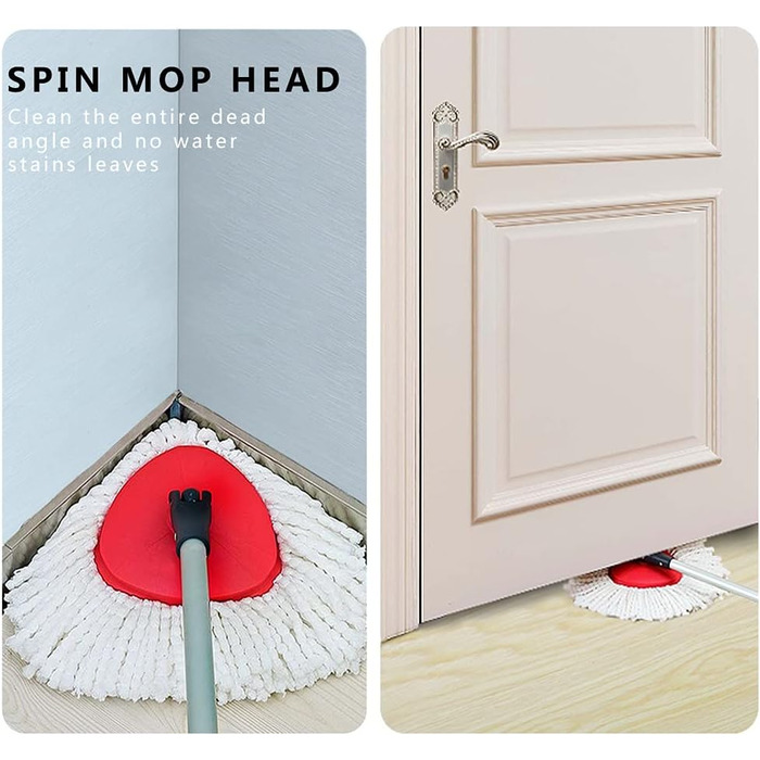 Запасні насадки для швабри Yision Spin Mop, 100% мікрофібра, 360° обертання, 12 шт, білі, для легкого прибирання підлоги