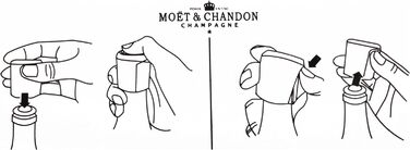 Золота пробка для шампанського Moet & Chandon, аксесуар для бару та декору