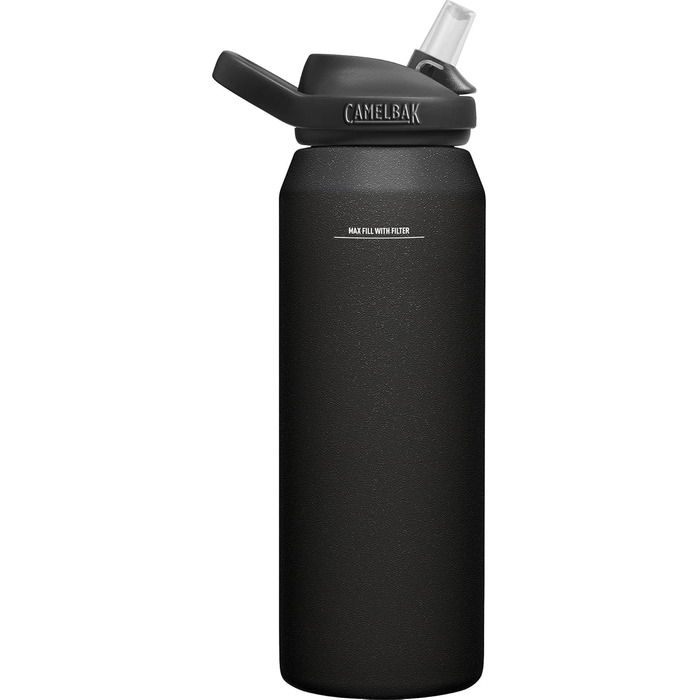 Пляшка для води CAMELBAK Eddy+ Lifestraw 1 л, чорна, універсальна, фільтр для очищення, для дорослих і підлітків