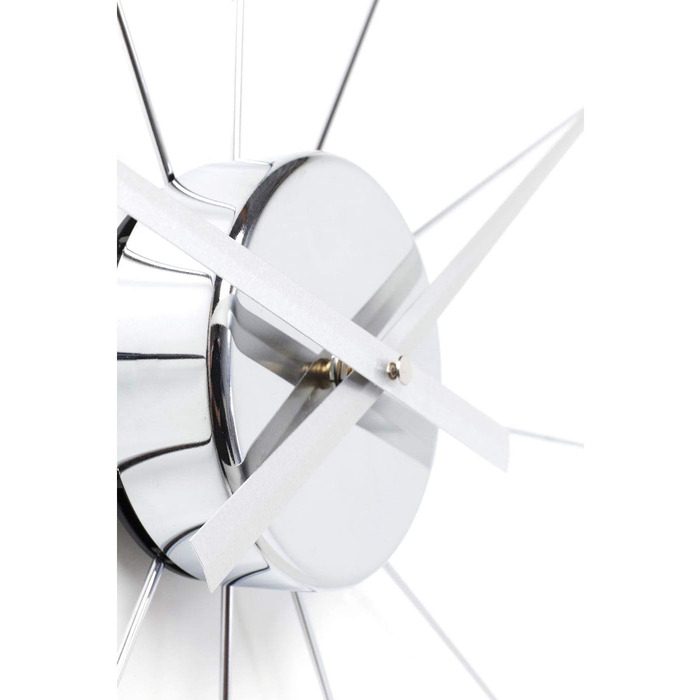 Настінний годинник Kare Design Like Umbrella, 100 см, хром, алюмінієва рама, сучасний мінімалізм
