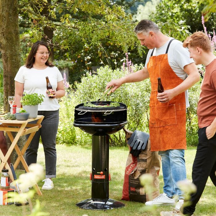Вугільний гриль Barbecook Loewy 45 з вітрозахистом, на 6 осіб, чорний, 43x43x97 см