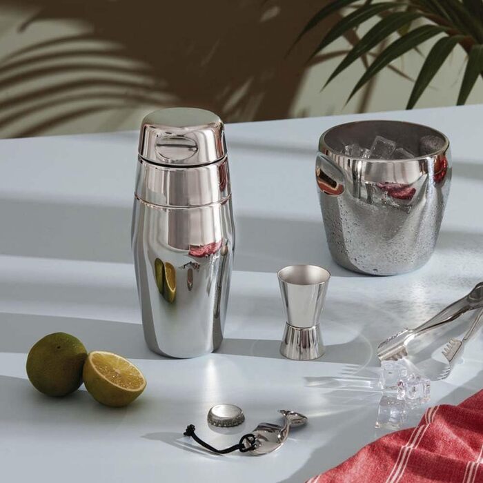 Шейкер Alessi з нержавіючої сталі, сріблястий, 8.7x10x51 см