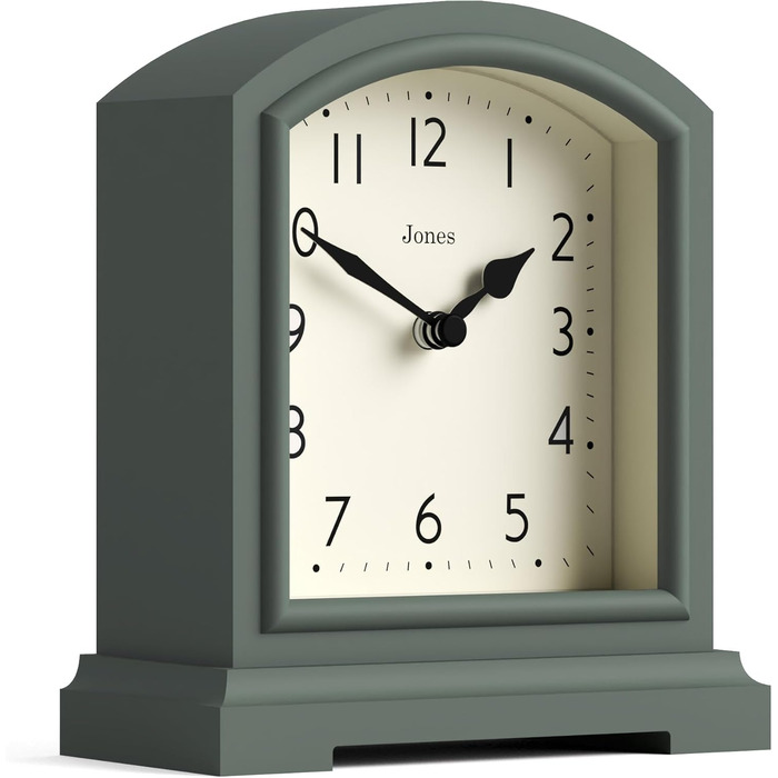 Камінний годинник JONES CLOCKS Tavern, класичний дизайн, настільний, для спальні, вітальні, офісу, полички, зелений