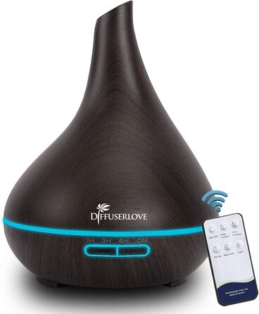 Аромадифузор Diffuserlove 500 мл зі світлодіодом і пультом дистанційного керування