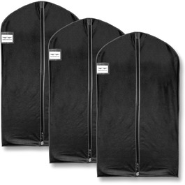 Чохол для костюма HangerMaster, дихаючий, синтетичний, чорний, 110 см, 3 шт.