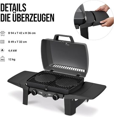 Настільний гриль Enders URBAN II PRO, 2 конфорки, термометр
