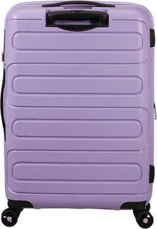 Валіза American Tourister Sunside Spinner L, розширювана, чорна та лавандова, 77 см, 118 л, поліпропілен