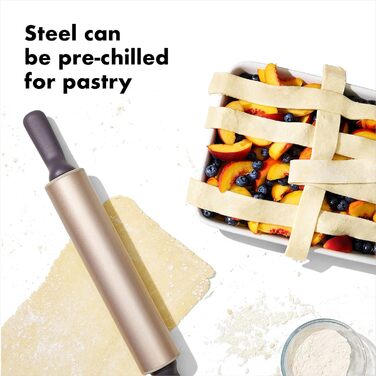 Антипригарна сталева качалка Oxo Good Grips, срібляста