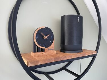 FLEXISTYLE сучасний настільний годинник з дуба, чорний, для вітальні та ванної, стиль 3