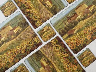 Підставки під чашки Pimpernel Tuscany, набір 6 шт., пробка, декор Тоскана